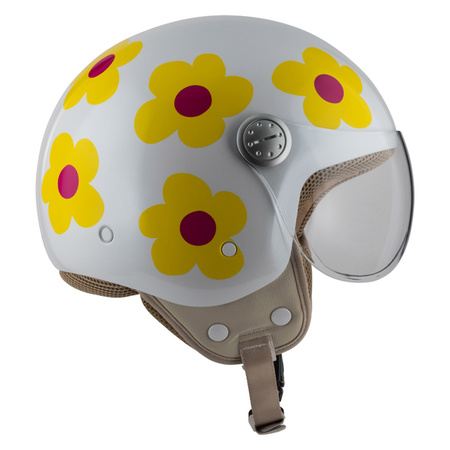KASK MOTOCYKLOWY NZI PASARELA MARGARITAS NARANJA Y ROSA XS