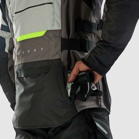 KURTKA MOTOCYKLOWA TEKSTYLNA REBELHORN CUBBY 5 BLACK GREY FLUO YELLOW XS