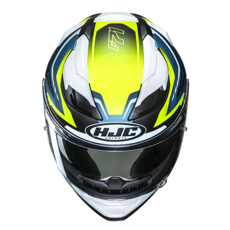 KASK MOTOCYKLOWY HJC F71 FES YELLOW BLUE M
