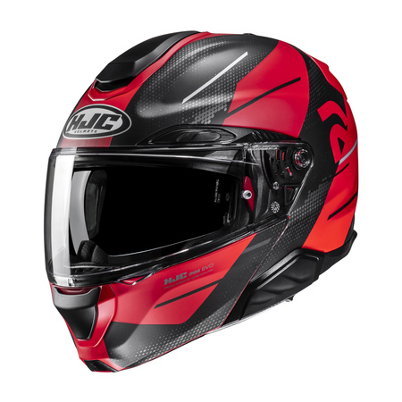 KASK MOTOCYKLOWY HJC RPHA91 BLAT RED BLACK S
