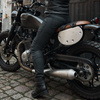 JEANSY MOTOCYKLOWE DAMSKIE OZONE ROXY WAXED BLACK 30/28