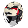 KASK MOTOCYKLOWY HJC I40N VELU BEIGE RED L
