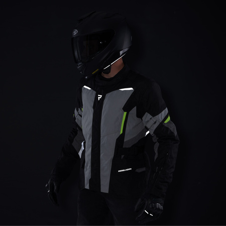 KURTKA TEKSTYLNA REBELHORN SCOUT BLACK/GREY/FLUO YELLOW S