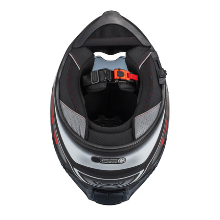 KASK MOTOCYKLOWY NZI EURUS 4 STREAM DUO CHARMANT BLACK WHITE TINTED S MATT S