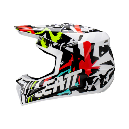 KASK MOTOCYKLOWY Z GOGLAMI JUNIOR LEATT MOTO 3.5 ZEBRA M