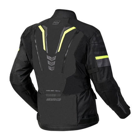 KURTKA MOTOCYKLOWA TEKSTYLNA OZONE TOUR 3 BLACK FLUO YELLOW XL
