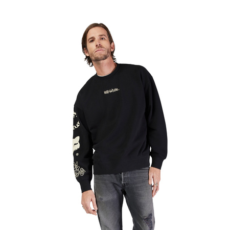 BLUZA FOX HELLO FUTURE OVERSIZED CREW BLACK XL