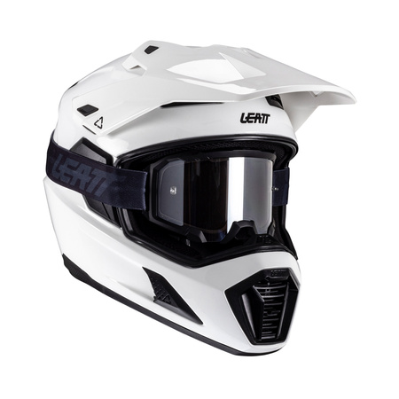 KASK MOTOCYKLOWY Z GOGLAMI LEATT KIT ADV 8.5 WHITE S
