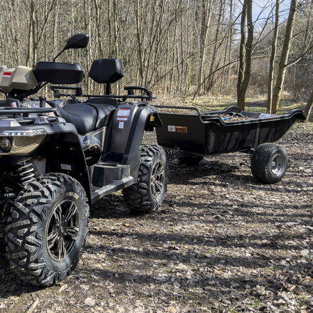 SHARK przyczepa model GARDEN 680 jedna oś Lekka przyczepa ATV z wywrotem