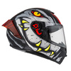 KASK MOTOCYKLOWY NZI TRENDY STREAM RAPTOR BLACK GREY RED S MATT L