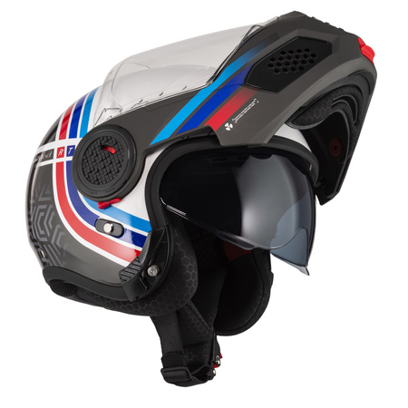 KASK MOTOCYKLOWY NZI MINIMOD DUO WATSON WHITEBLACK POWER S