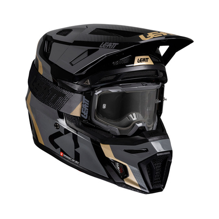 KASK MOTOCYKLOWY Z GOGLAMI LEATT KIT MOTO 8.5 BLACK M