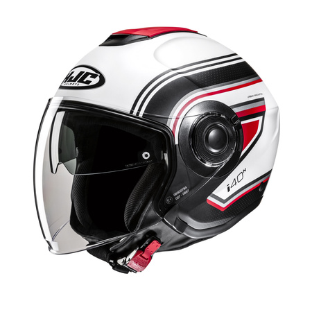KASK MOTOCYKLOWY HJC I40N LINIA WHITE BLACK XXL