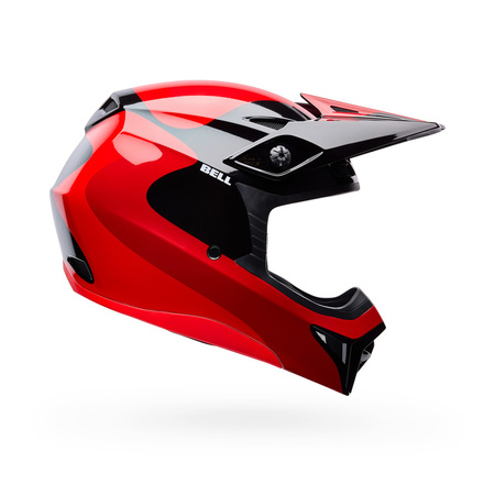 KASK MOTOCYKLOWY BELL MX-10 MIPS WAVE RED BLACK L