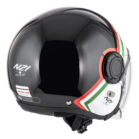 KASK MOTOCYKLOWY NZI RINGWAY 2 DUO SKYLINE BLACK WHITE ITALY S