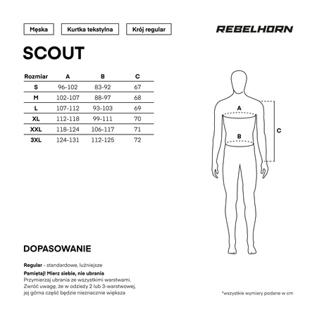 KURTKA MOTOCYKLOWA TEKSTYLNA REBELHORN SCOUT BLACK GREY FLUO YELLOW S