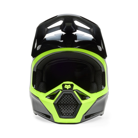 KASK MOTOCYKLOWY FOX V1 FLOW BLACK/YELLOW M