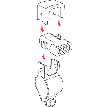 38832 Ładowarka USB 12/24V z mocowaniem na kierownicy i na widelcu motocykla - szybkie ładowanie 2400 mA - 12/24V