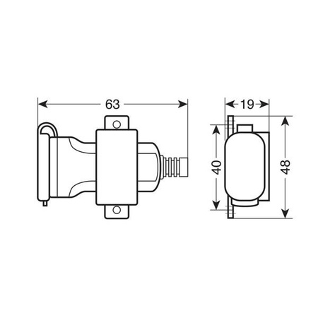 38878 Usb Fix Omega, ładowarka USB 12 / 24V z mocowaniem na śruby i złącza