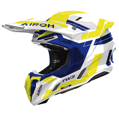 KASK MOTOCYKLOWY AIROH TWIST 3 DYNASTY BLUE YELLOW GLOSS S