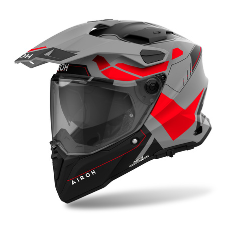 KASK MOTOCYKLOWY AIROH COMMANDER 2 REVEAL RED FLUO MATT XL