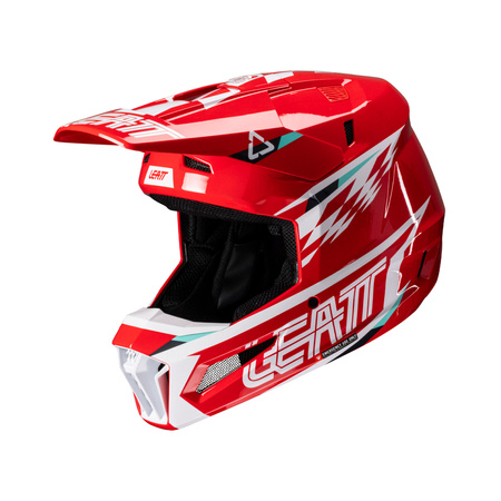 KASK MOTOCYKLOWY Z GOGLAMI LEATT KIT MOTO 3.5 RED M