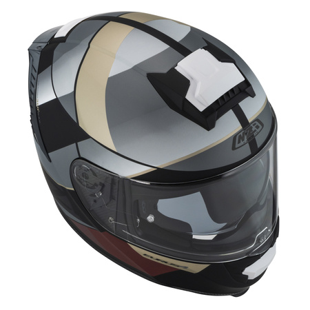 KASK MOTOCYKLOWY NZI EURUS 4 STREAM DUO VANGUARD BLACK SAND RED TINTED S MATT S
