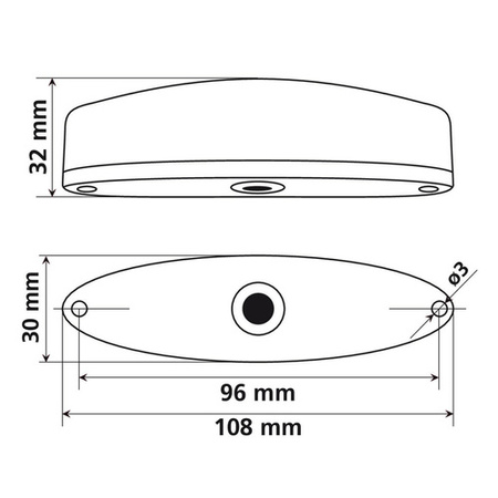 90159 Porster, lampa tylna LED, 12V