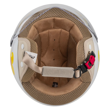 KASK MOTOCYKLOWY NZI PASARELA MARGARITAS NARANJA Y ROSA XS