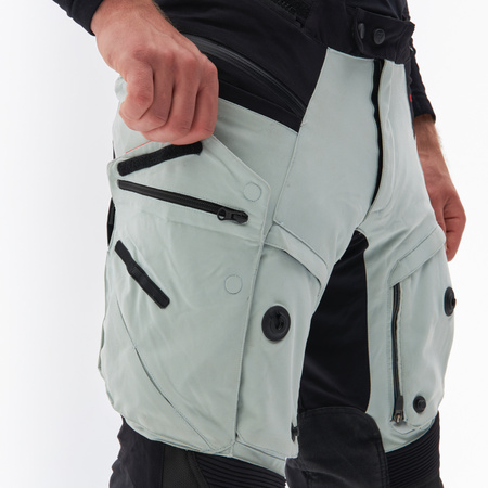 SPODNIE MOTOCYKLOWE TEKSTYLNE REBELHORN RANGE GREY BLACK RED XS