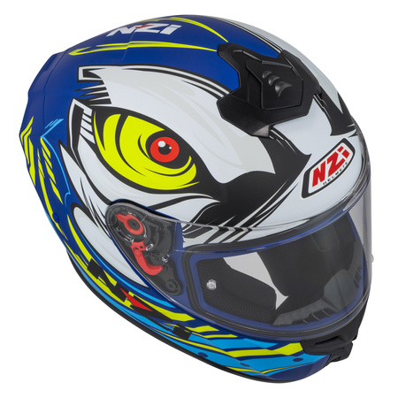 KASK MOTOCYKLOWY NZI TRENDY STREAM OCELO BLUE WHITE SKY BLUE MATT S