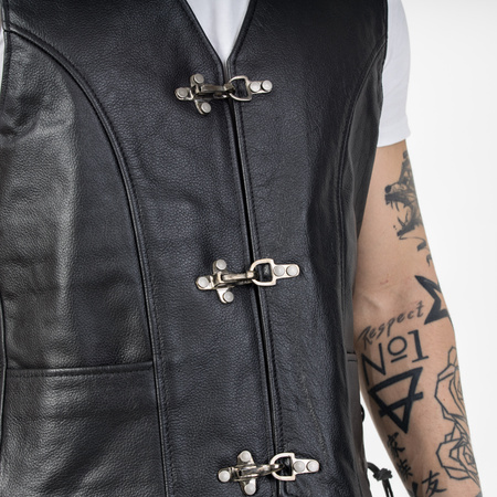 KAMIZELKA SKÓRZANA OZONE RINO BLACK 3XL