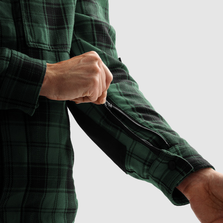 KOSZULA MOTOCYKLOWA REBELHORN SHIFTER BLACK GREEN XS