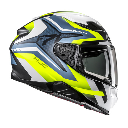 KASK MOTOCYKLOWY HJC F71 FES YELLOW BLUE M