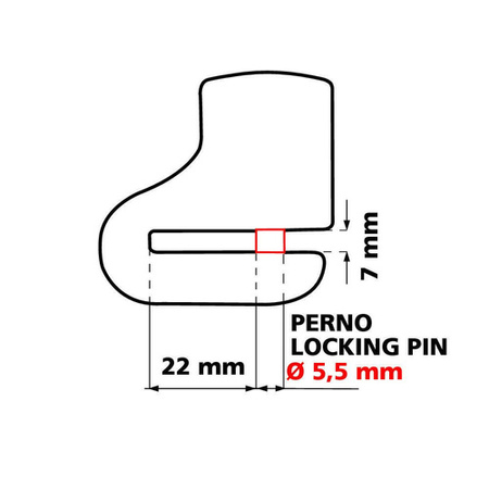 90626 Bite blokada tarczy hamulcowej - Trzpień Ø 5,5 mm.