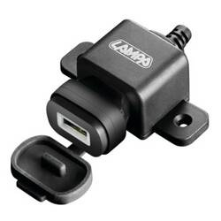 38833 Ładowarka USB, 12/24 V z mocowaniem i uniwersalną  wtyczką - Szybkie ładowanie - 2400 mA - 12/24 V