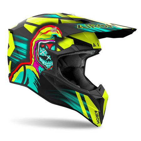 KASK MOTOCYKLOWY AIROH WRAAAP CYBER YELLOW MATT XL