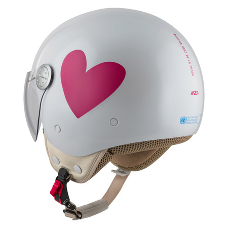 KASK MOTOCYKLOWY NZI PASARELA CORAZÓN ROSA XS