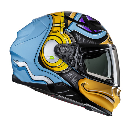 KASK MOTOCYKLOWY HJC F71 MONKEY DJ BLUE ORANGE XL