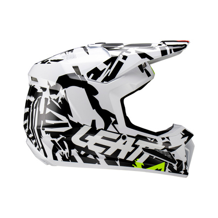 KASK MOTOCYKLOWY Z GOGLAMI JUNIOR LEATT MOTO 3.5 ZEBRA M