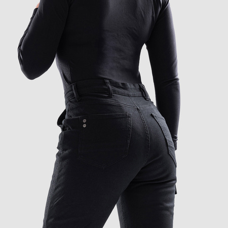 JEANSY MOTOCYKLOWE DAMSKIE OZONE JANE JOGGER FIT BLACK 34/30