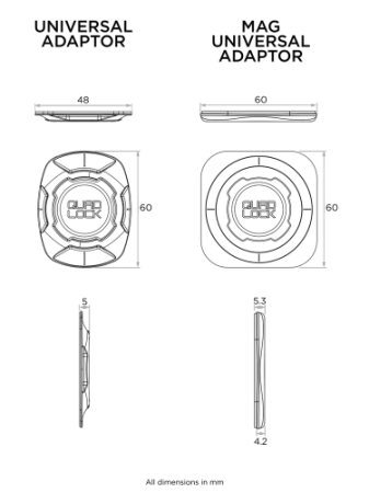 Uniwersalny adapter Quad Lock® (V3)