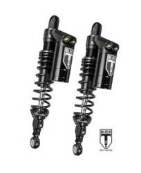 BLACK-T Twin-Shock Set Stage3 with reservoir and length adjustment for Triumph Speed Twin from 2019 onwards.