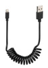 38701 Kabel sprężynowy Usb> Apple 8 Pin - 100 cm - czarny