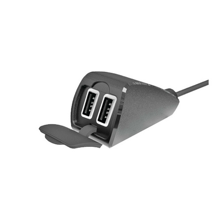 38828 Usb-Fix Trek, podwójna, wodoodporna ładowarka USB mocowana na kierownicy - Ultra Fast Charge - 5400 mA - 12/24 V