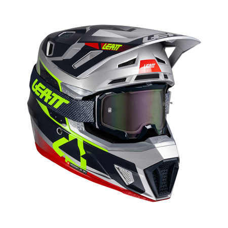 KASK MOTOCYKLOWY Z GOGLAMI LEATT KIT MOTO 7.5 STEEL M