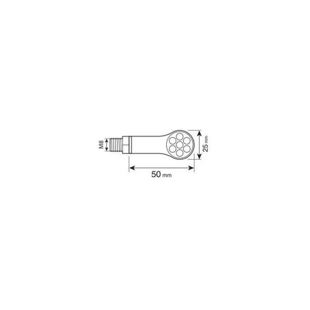 91625 Magnifier, kierunkowskazy LED, tylne światła pozycyjne/stop - 12V LED