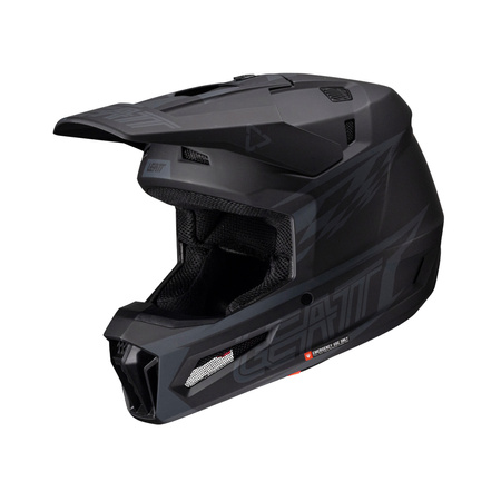 KASK MOTOCYKLOWY Z GOGLAMI LEATT KIT MOTO 3.5 STEALTH XS