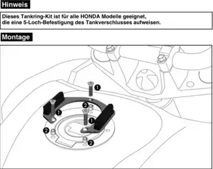 Honda CBR 500 R (2016-2018) Tank ring Lock it