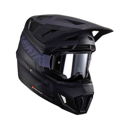 KASK MOTOCYKLOWY Z GOGLAMI LEATT KIT MOTO 7.5 STEALTH L